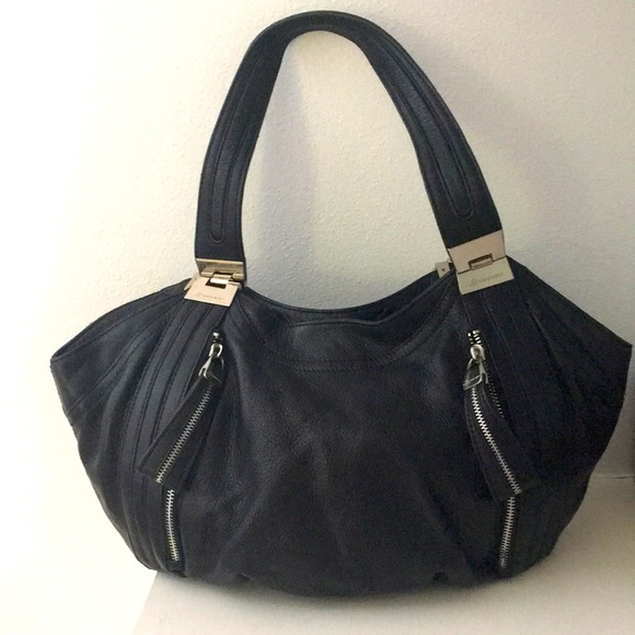 b. makowsky Handbags - B. Makowsky Large Black Leather Hobo (NWOT)